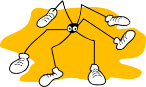Spider With Sneakers Clip Art